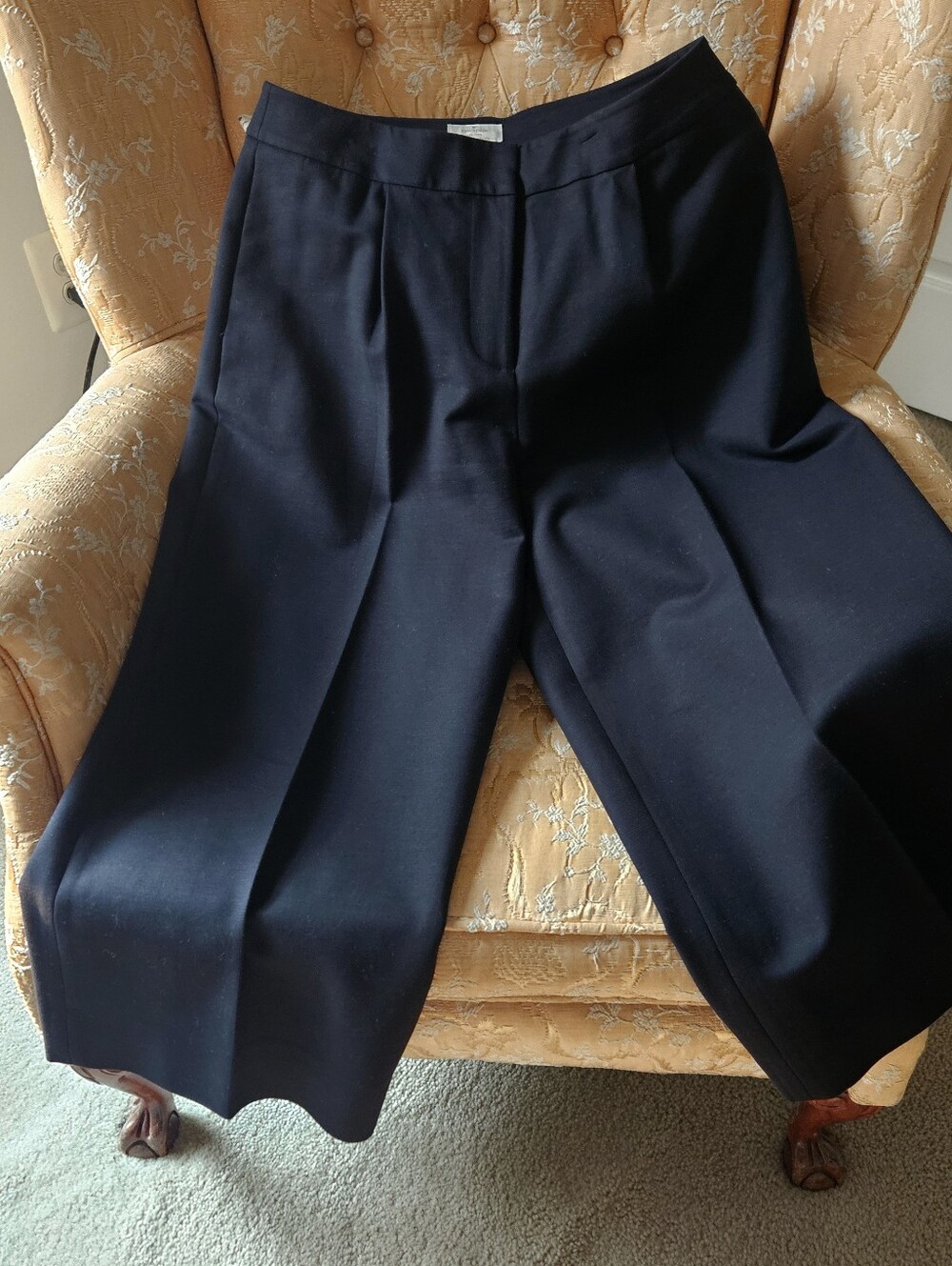 KATE SPADE NEW YORK Classic Black Cropped Gaucho Style Pants Sz 6